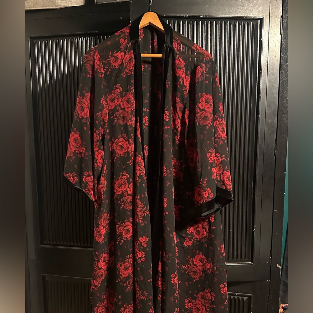 Sheer rose duster